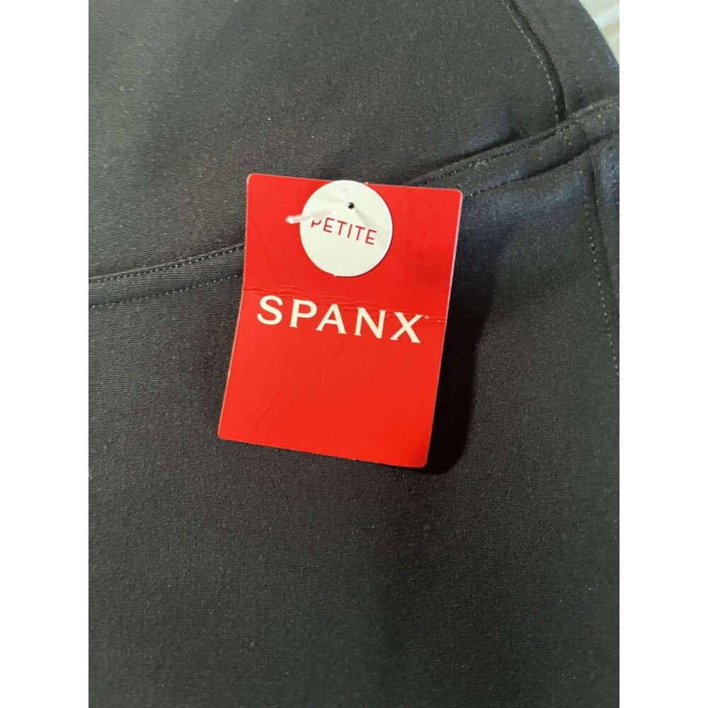 Spanx Black Ponte Hem Slit Leggings 3X Petite NWT‎ A369379 Slimming Power Waist - Picture 5 of 8